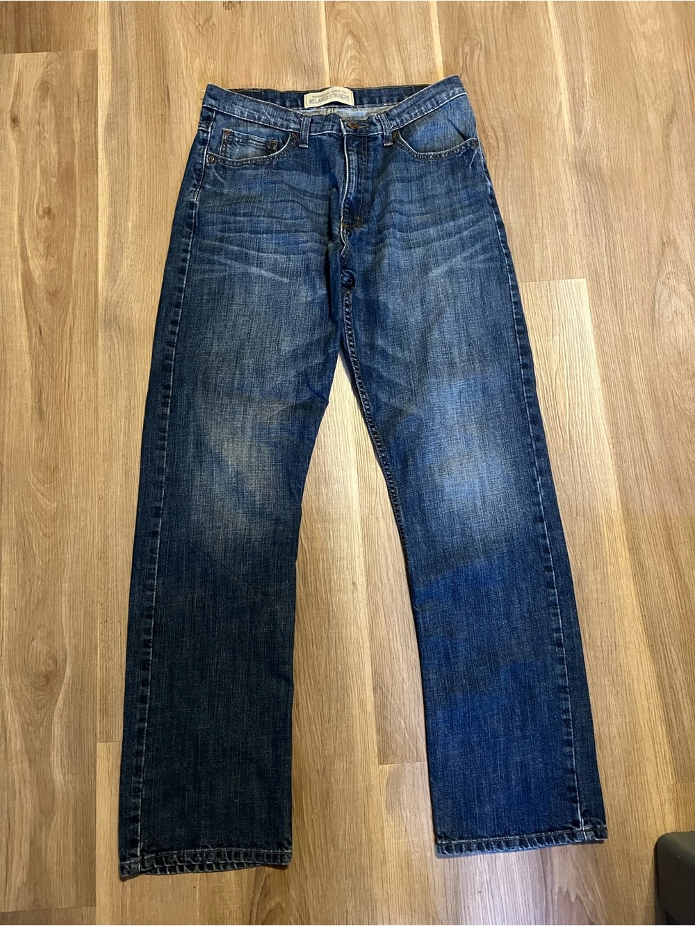 Wrangler Men's Classic relaxed Straight-Leg Denim Jeans - Dark Blue Sz 32x34